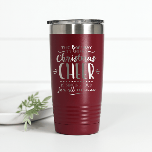 Spread Christmas Cheer 20 oz Engraved Tumbler - Ever Trendy Essentials