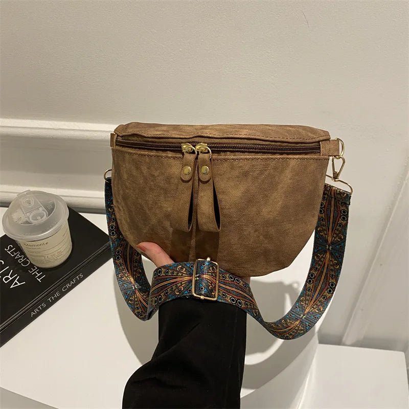 Stylish Hobo Solid Color Satchel | Luxury Designer Chest Bag & Women's PU Leather Waist Bags (Wide Strap Fashion Fanny Shoulder Pack) - Ever Trendy Essentials