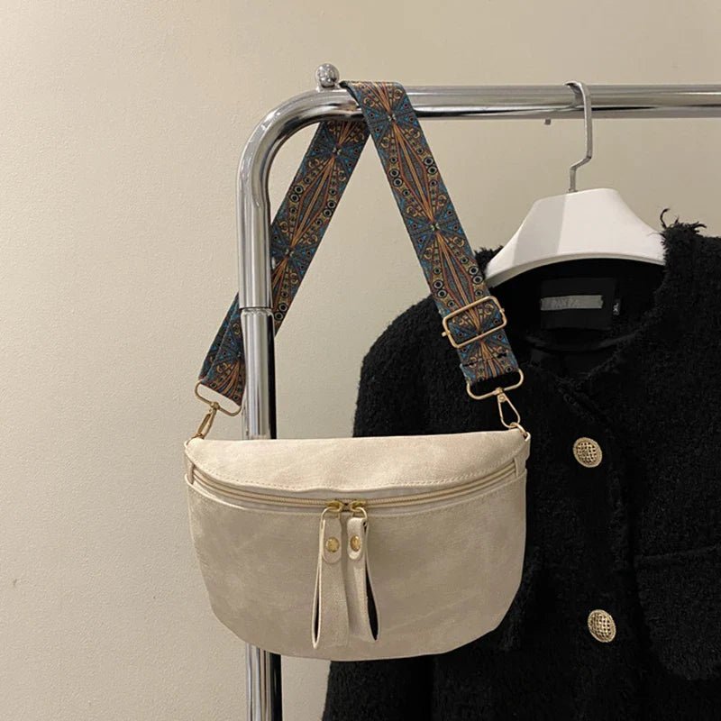 Stylish Hobo Solid Color Satchel | Luxury Designer Chest Bag & Women's PU Leather Waist Bags (Wide Strap Fashion Fanny Shoulder Pack) - Ever Trendy Essentials