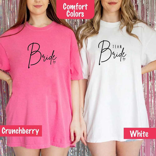 Team Bride Comfort Colors Shirts – Bride, Bridesmaid, Bachelorette Party & Proposal Gift Tees - Ever Trendy Essentials
