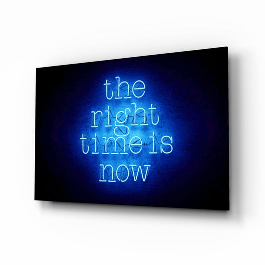 “The Right Time Is Now” Glass Wall Art Daughter - Ever Trendy Essentials