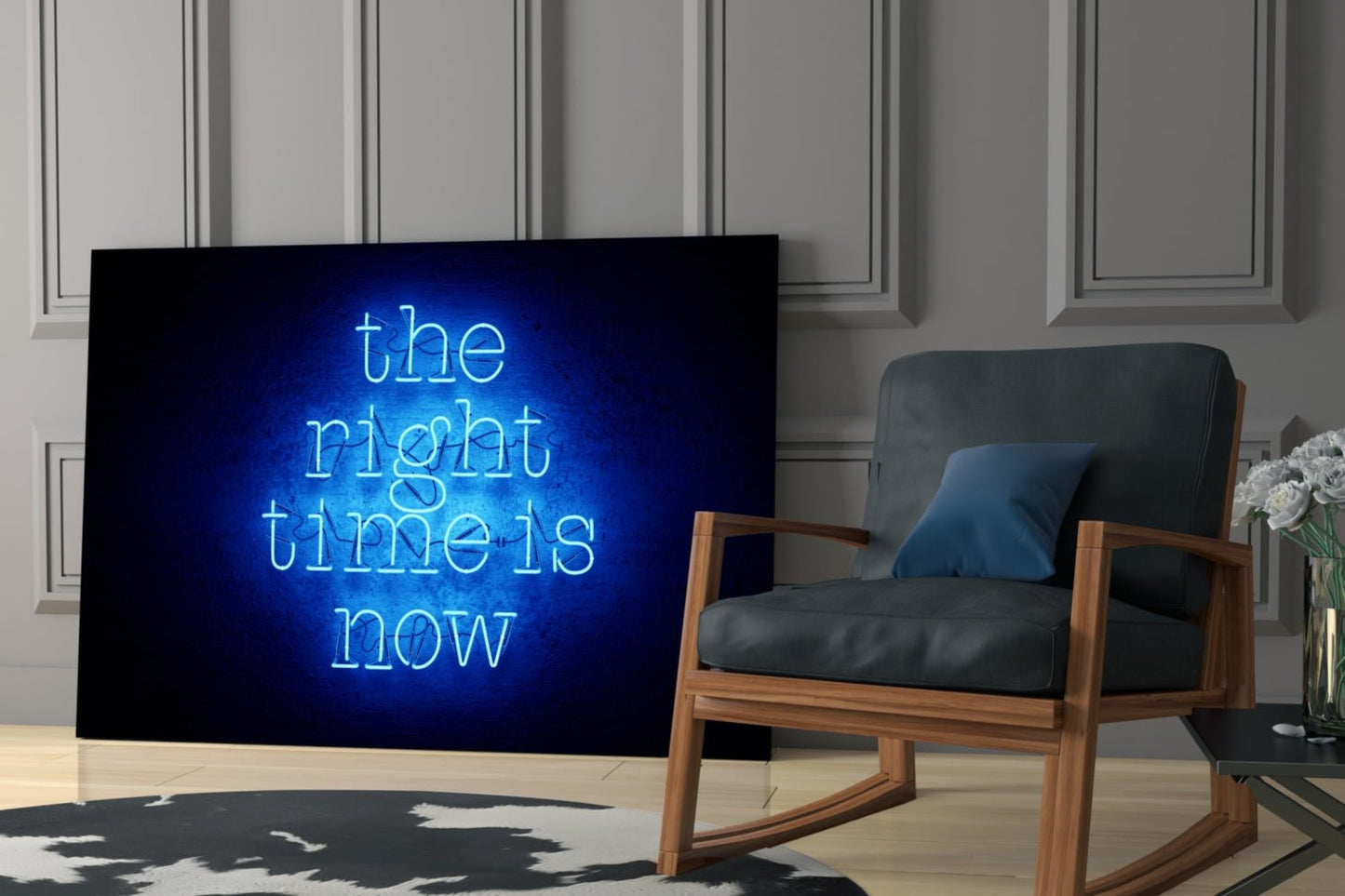 “The Right Time Is Now” Glass Wall Art Daughter - Ever Trendy Essentials