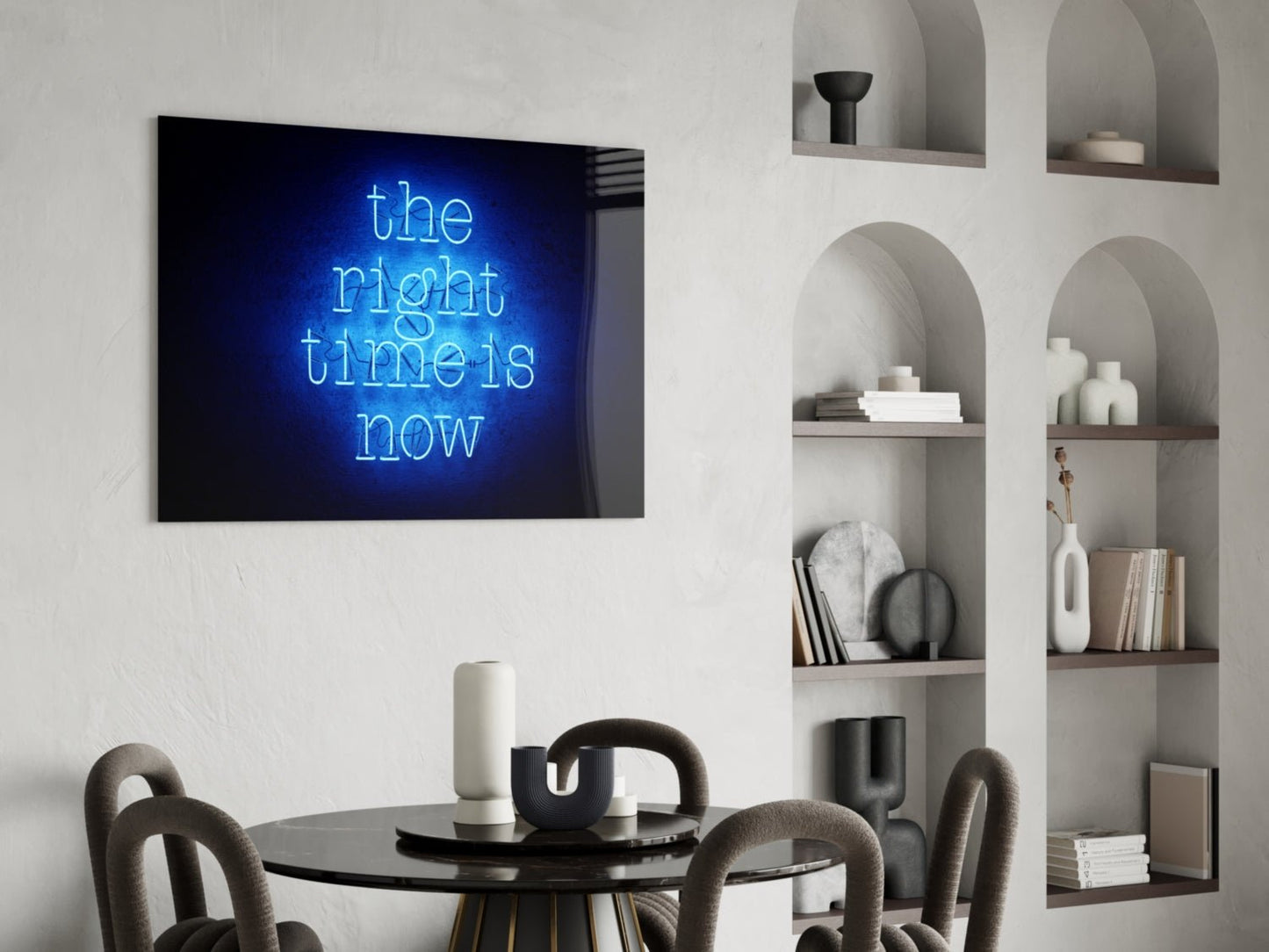 “The Right Time Is Now” Glass Wall Art Daughter - Ever Trendy Essentials