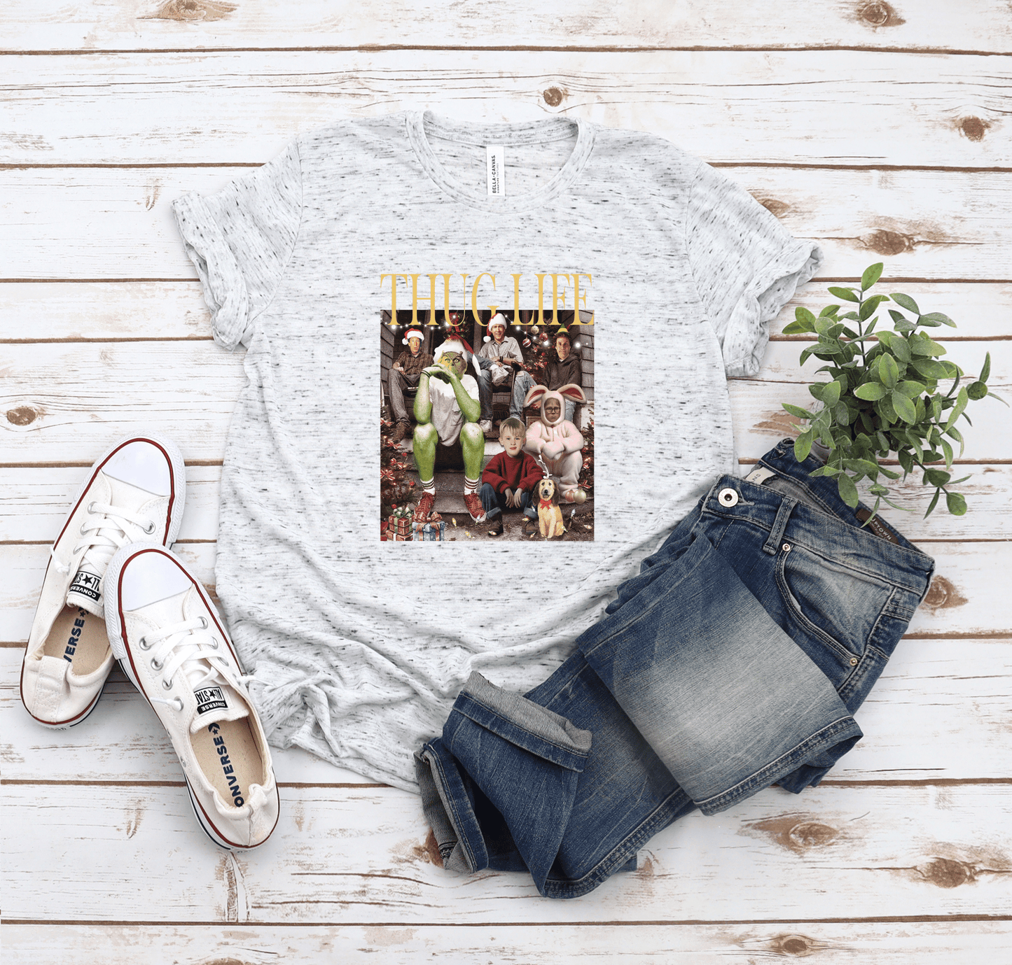 Thug Life Christmas Characters Tee or Sweatshirt - Ever Trendy Essentials