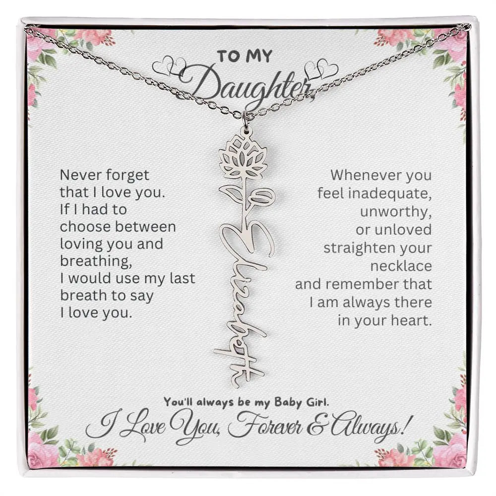 To My Daughter I Birthday Gift I Christmas Present I Birth Necklace I Name Necklace - Ever Trendy Essentials
