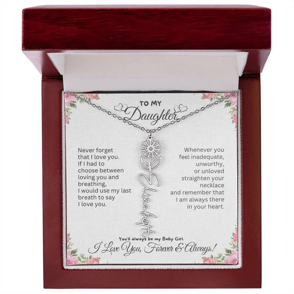 To My Daughter I Birthday Gift I Christmas Present I Birth Necklace I Name Necklace - Ever Trendy Essentials