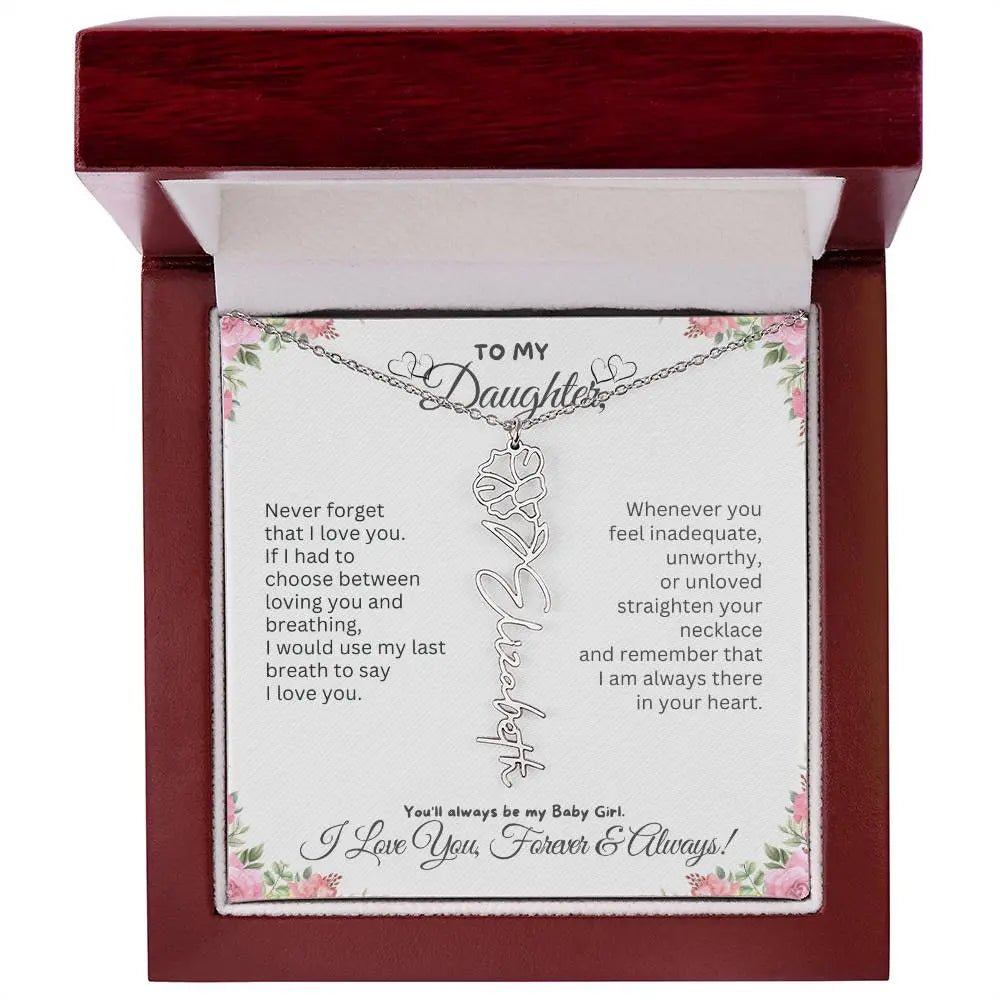 To My Daughter I Birthday Gift I Christmas Present I Birth Necklace I Name Necklace - Ever Trendy Essentials
