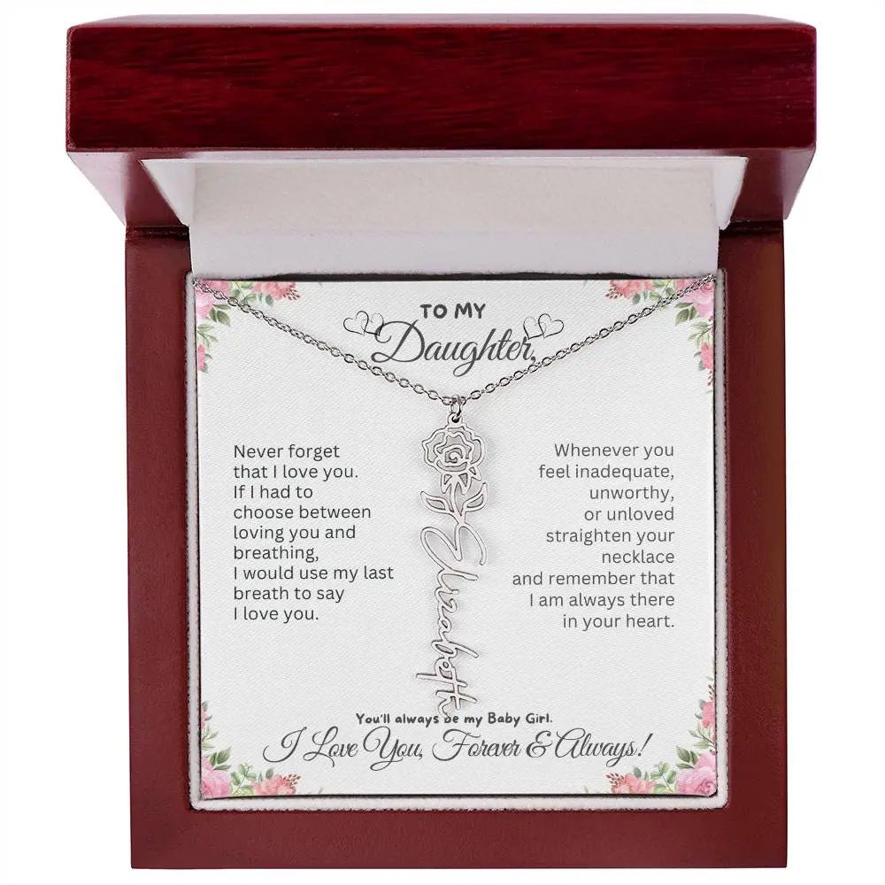To My Daughter I Birthday Gift I Christmas Present I Birth Necklace I Name Necklace - Ever Trendy Essentials