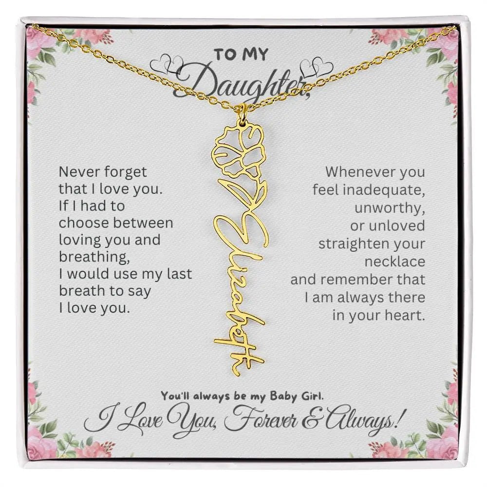 To My Daughter I Birthday Gift I Christmas Present I Birth Necklace I Name Necklace - Ever Trendy Essentials