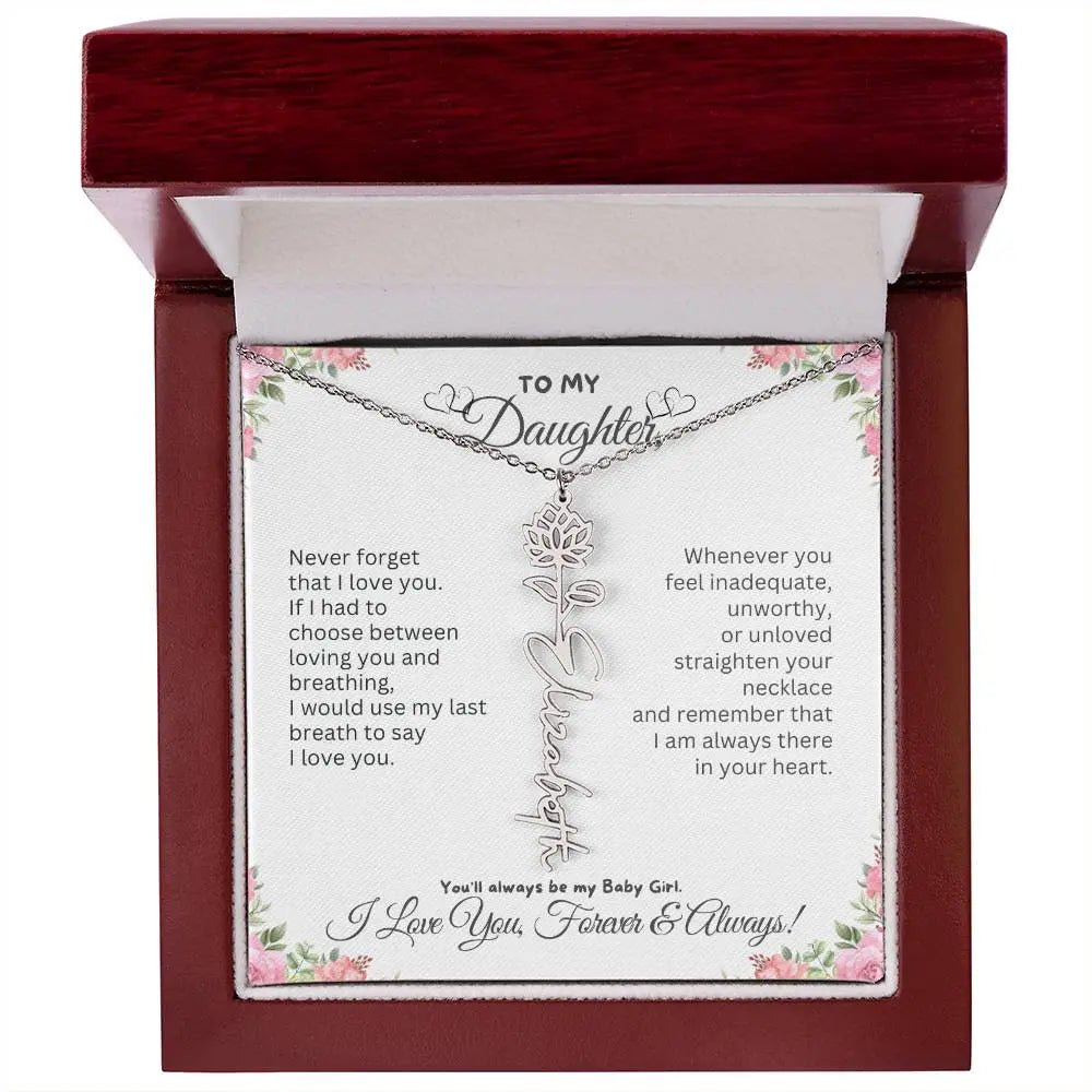 To My Daughter I Birthday Gift I Christmas Present I Birth Necklace I Name Necklace - Ever Trendy Essentials