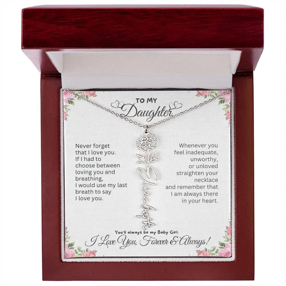 To My Daughter I Birthday Gift I Christmas Present I Birth Necklace I Name Necklace - Ever Trendy Essentials