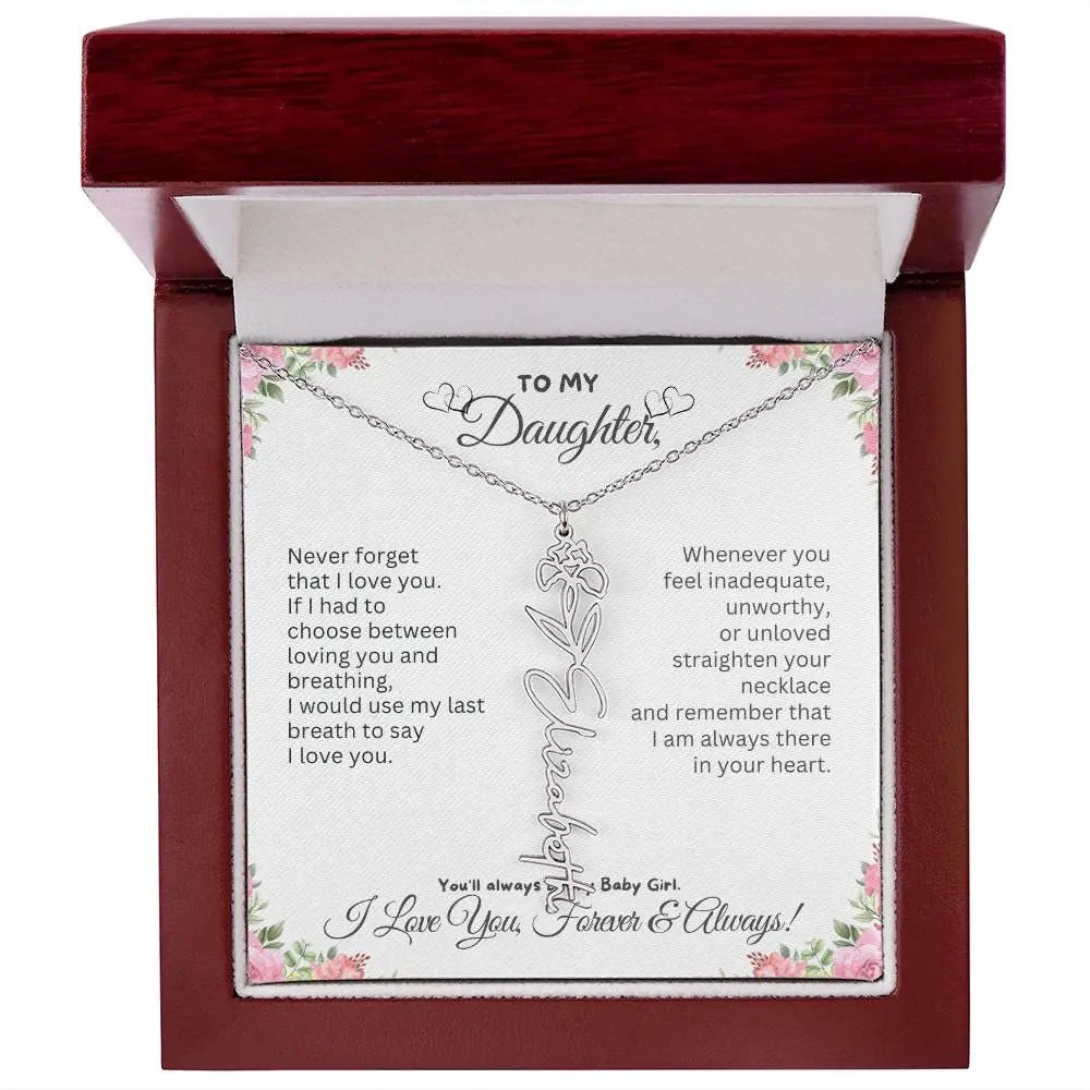 To My Daughter I Birthday Gift I Christmas Present I Birth Necklace I Name Necklace - Ever Trendy Essentials