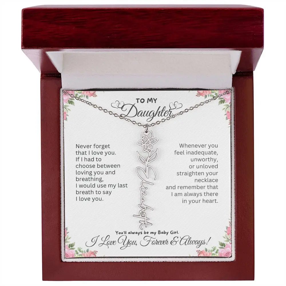 To My Daughter I Birthday Gift I Christmas Present I Birth Necklace I Name Necklace - Ever Trendy Essentials