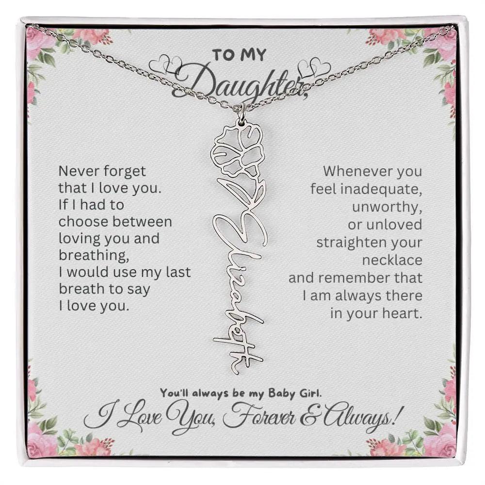 To My Daughter I Birthday Gift I Christmas Present I Birth Necklace I Name Necklace - Ever Trendy Essentials