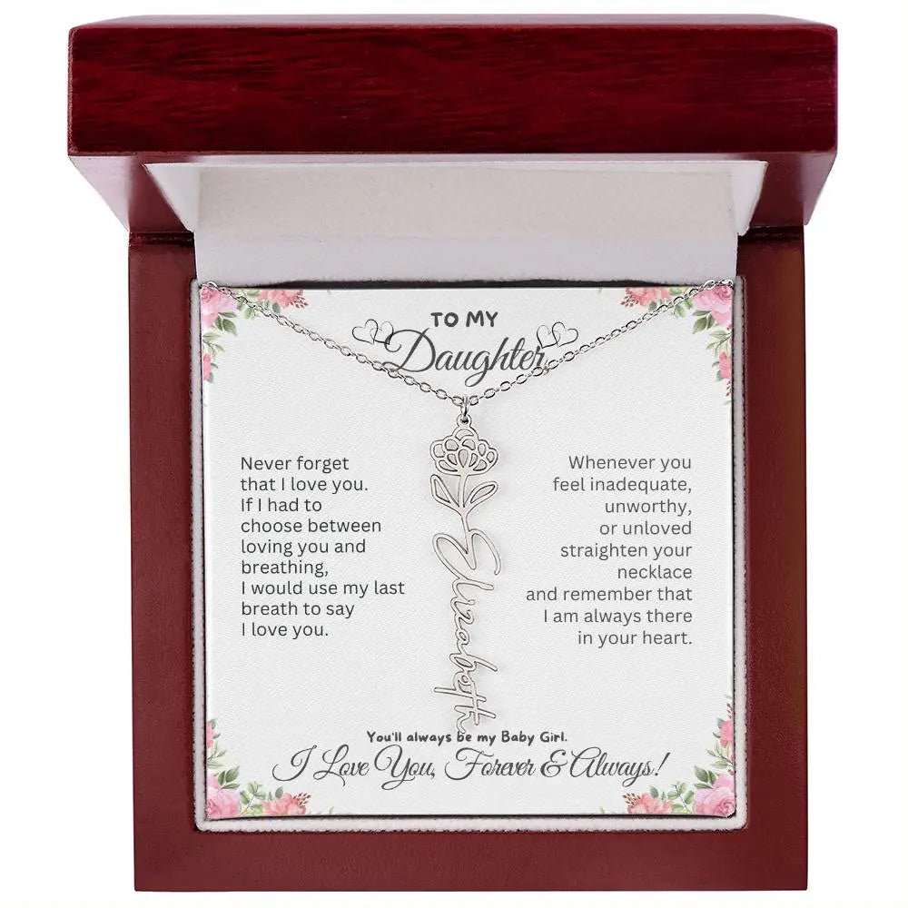 To My Daughter I Birthday Gift I Christmas Present I Birth Necklace I Name Necklace - Ever Trendy Essentials