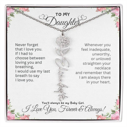 To My Daughter I Birthday Gift I Christmas Present I Birth Necklace I Name Necklace - Ever Trendy Essentials