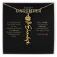 To My Daughter | I Love You - Birth Necklace - Ever Trendy Essentials