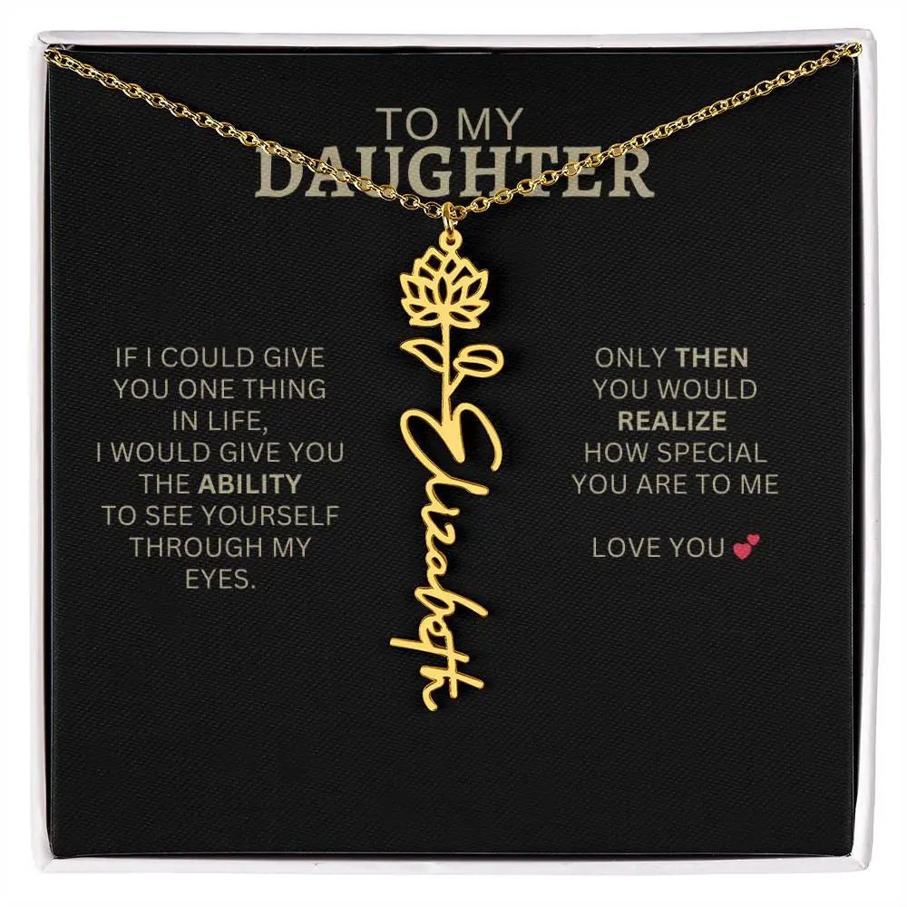 To My Daughter | I Love You - Birth Necklace - Ever Trendy Essentials
