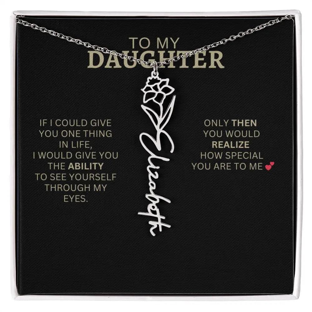 To My Daughter | I Love You - Birth Necklace - Ever Trendy Essentials