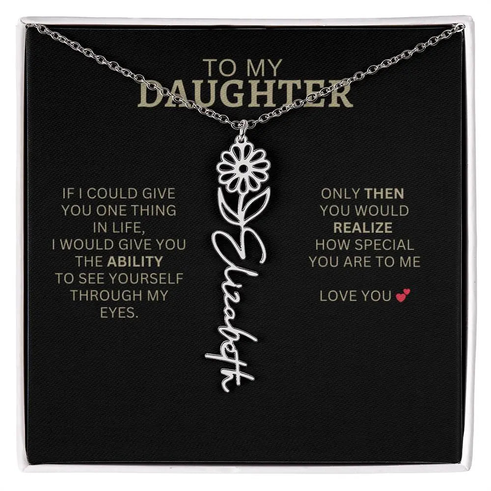 To My Daughter | I Love You - Birth Necklace - Ever Trendy Essentials