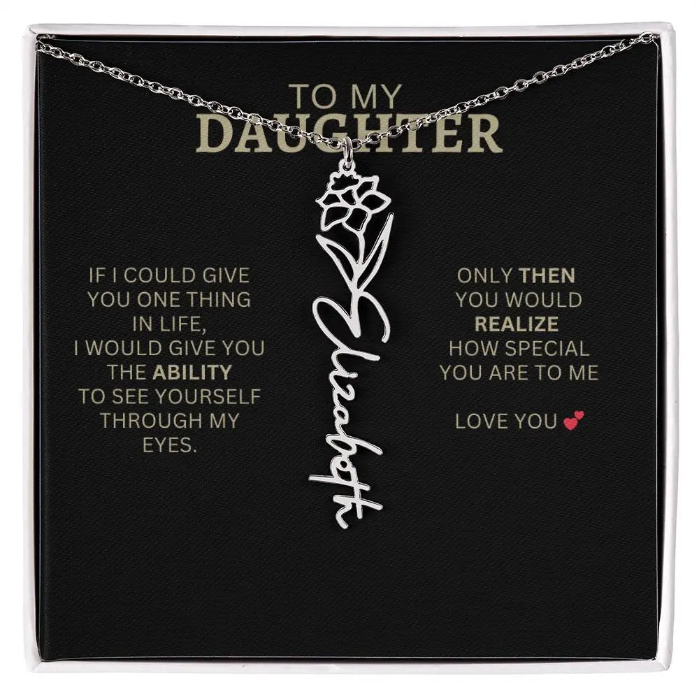 To My Daughter | I Love You - Birth Necklace - Ever Trendy Essentials