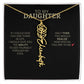 To My Daughter | I Love You - Birth Necklace - Ever Trendy Essentials