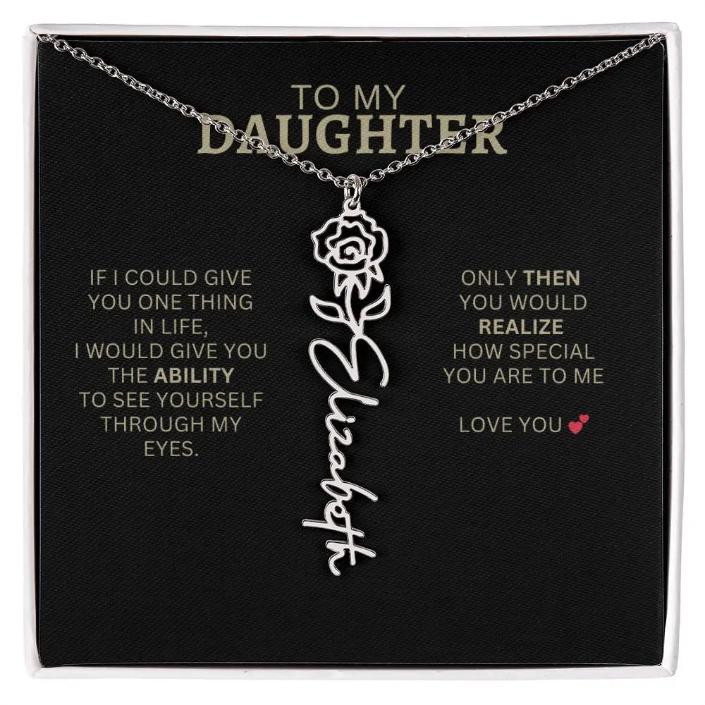 To My Daughter | I Love You - Birth Necklace - Ever Trendy Essentials