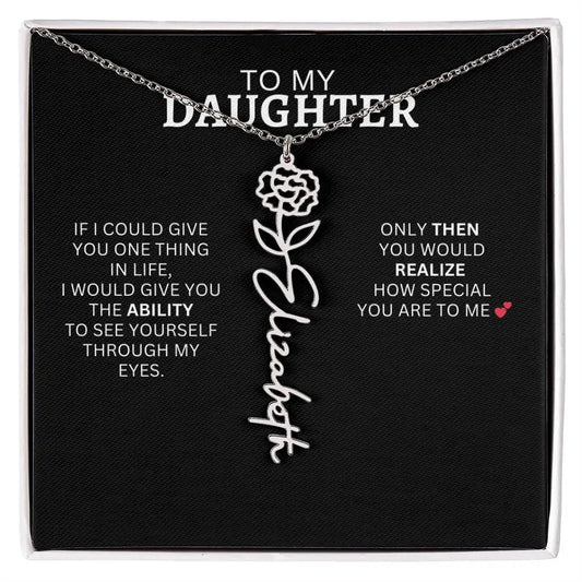 To My Daughter | I Love You - Birth Necklace - Ever Trendy Essentials