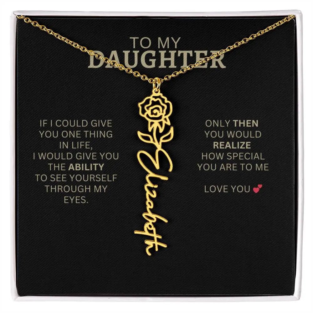 To My Daughter | I Love You - Birth Necklace - Ever Trendy Essentials