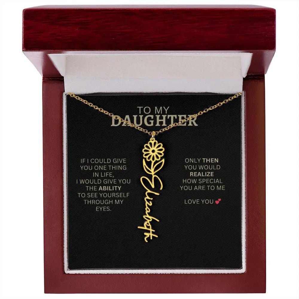 To My Daughter | I Love You - Birth Necklace - Ever Trendy Essentials