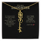 To My Daughter | I Love You - Birth Necklace - Ever Trendy Essentials