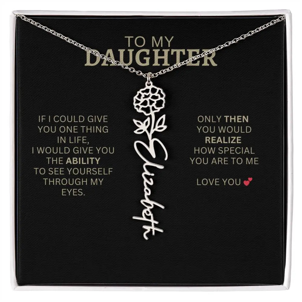 To My Daughter | I Love You - Birth Necklace - Ever Trendy Essentials