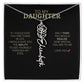 To My Daughter | I Love You - Birth Necklace - Ever Trendy Essentials