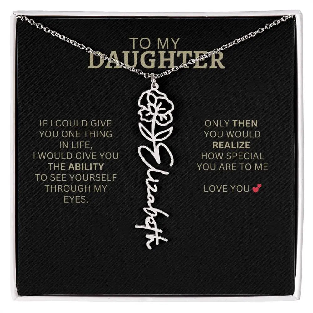 To My Daughter | I Love You - Birth Necklace - Ever Trendy Essentials