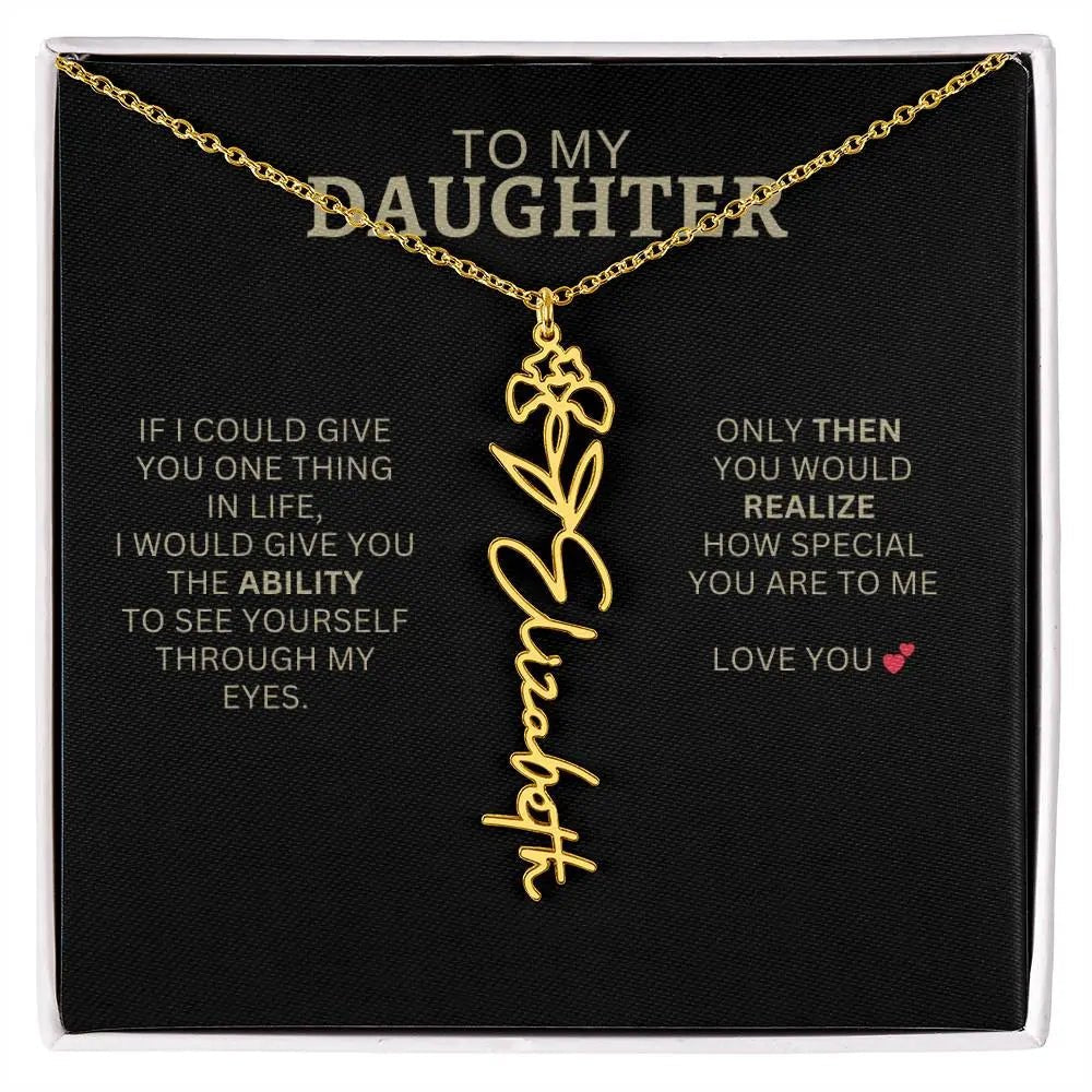 To My Daughter | I Love You - Birth Necklace - Ever Trendy Essentials