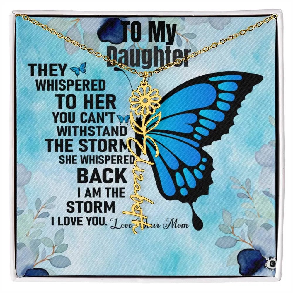 To My Daughter | I Love You - Birth Necklace I Gift From Mom to Daughter - Ever Trendy Essentials