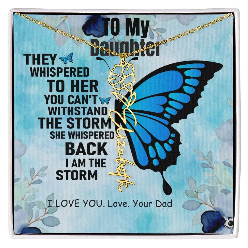 To My Daughter | I Love You - Birth Necklace I Necklace From Dad to Daughter - Ever Trendy Essentials