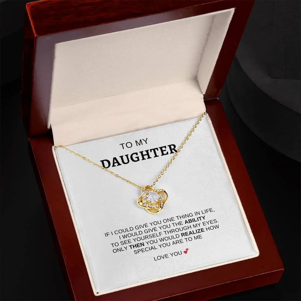 To My Daughter | I Love You - Love Knot Necklace - Ever Trendy Essentials