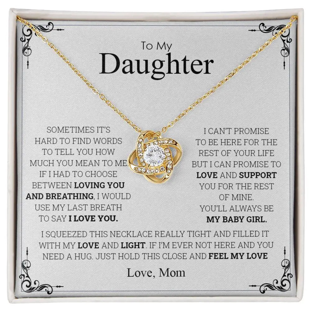 To My Daughter | I Love You - Love Knot Necklace - Ever Trendy Essentials