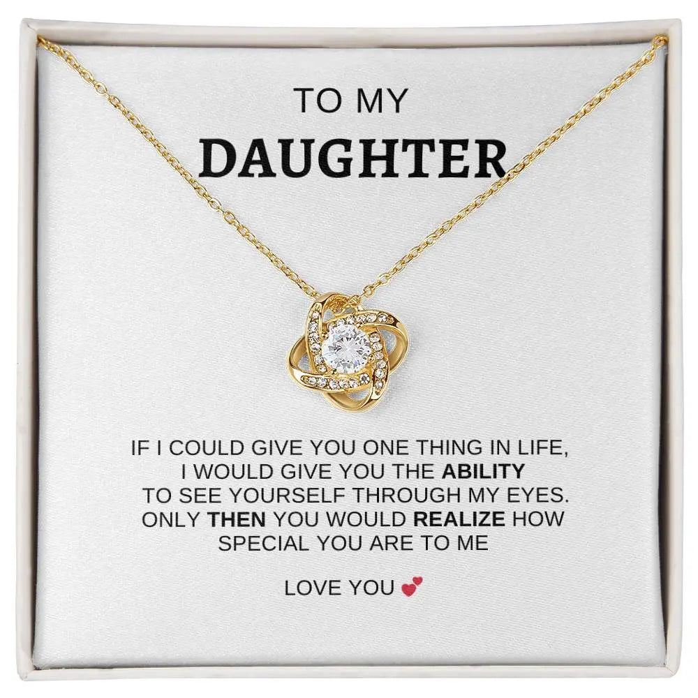 To My Daughter | I Love You - Love Knot Necklace - Ever Trendy Essentials