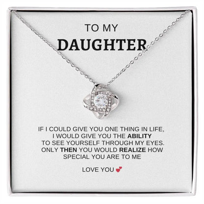 To My Daughter | I Love You - Love Knot Necklace - Ever Trendy Essentials