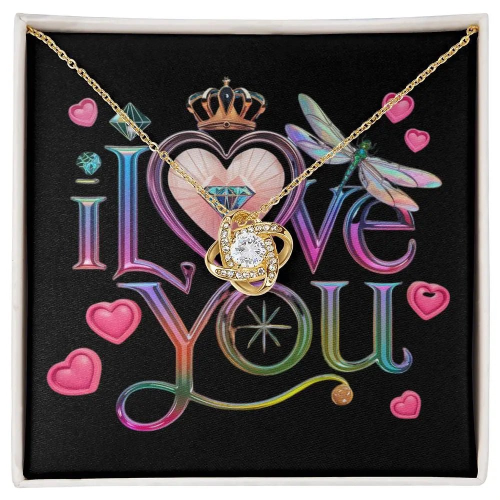 To My Daughter | I Love You - Love Knot Necklace - Ever Trendy Essentials