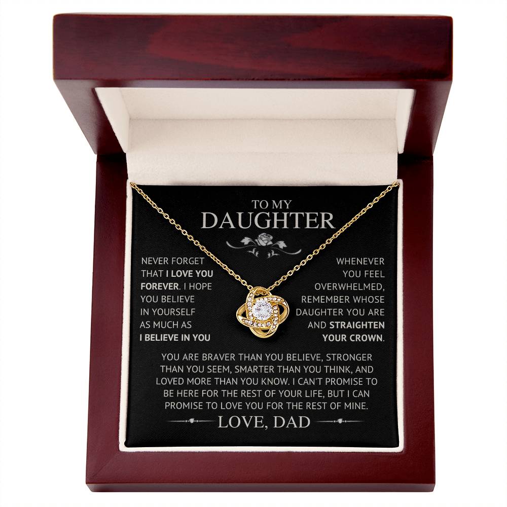 To My Daughter - Love Dad I Love Knot Necklace - Ever Trendy Essentials