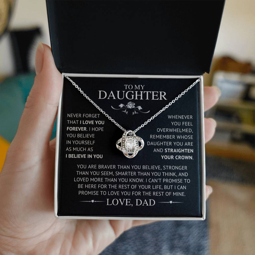 To My Daughter - Love Dad I Love Knot Necklace - Ever Trendy Essentials