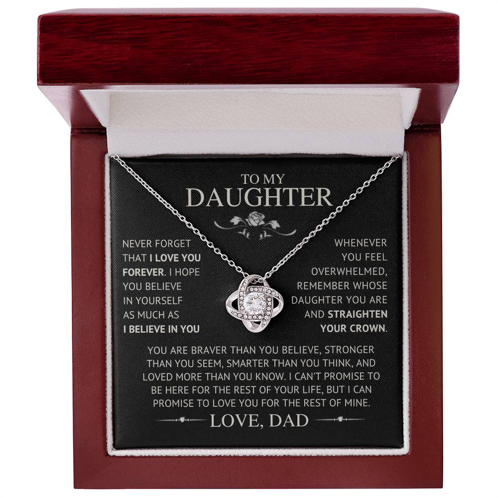To My Daughter - Love Dad I Love Knot Necklace - Ever Trendy Essentials
