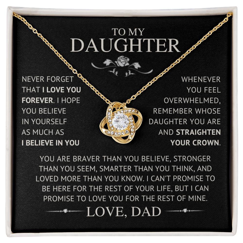 To My Daughter - Love Dad I Love Knot Necklace - Ever Trendy Essentials