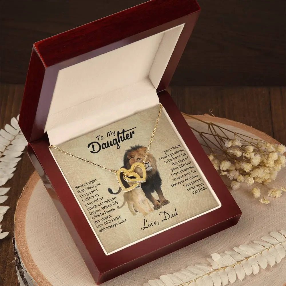 To My Daughter Necklace from Dad - Never forget that I love You, Lion Necklace - Ever Trendy Essentials