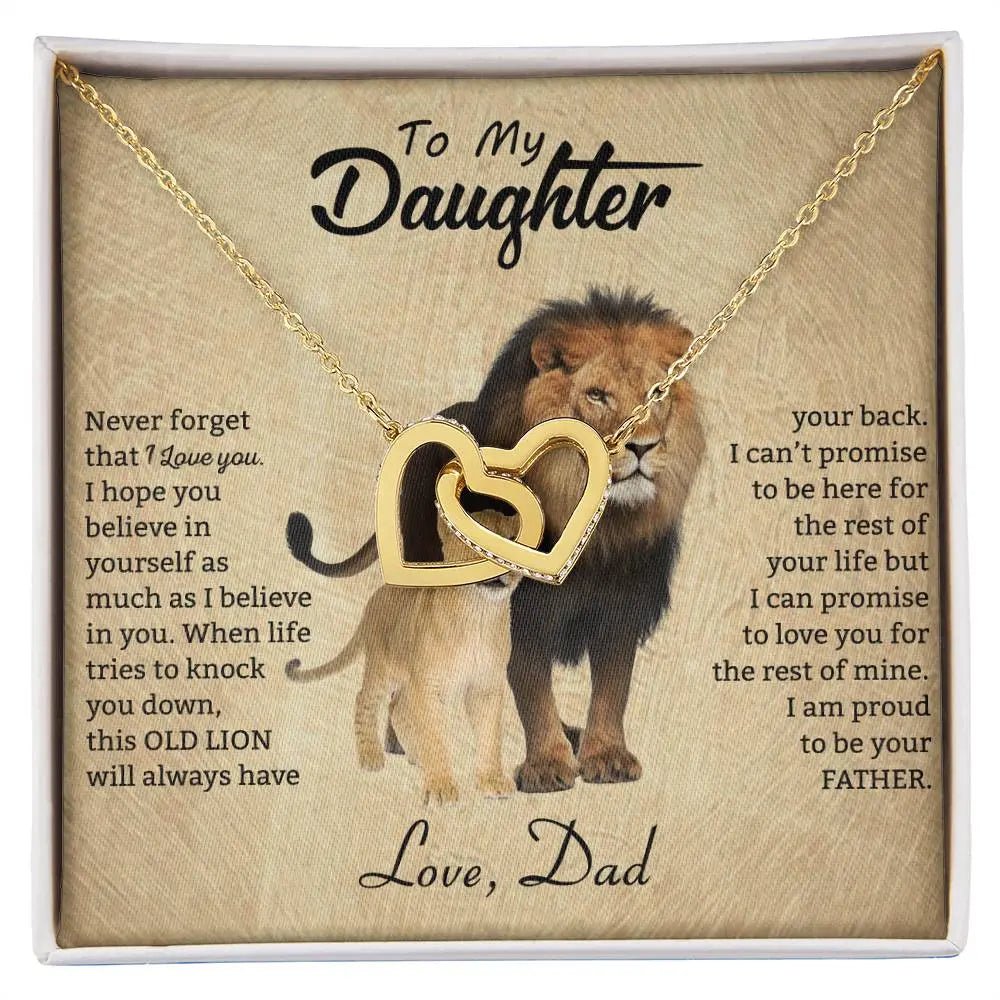 To My Daughter Necklace from Dad - Never forget that I love You, Lion Necklace - Ever Trendy Essentials