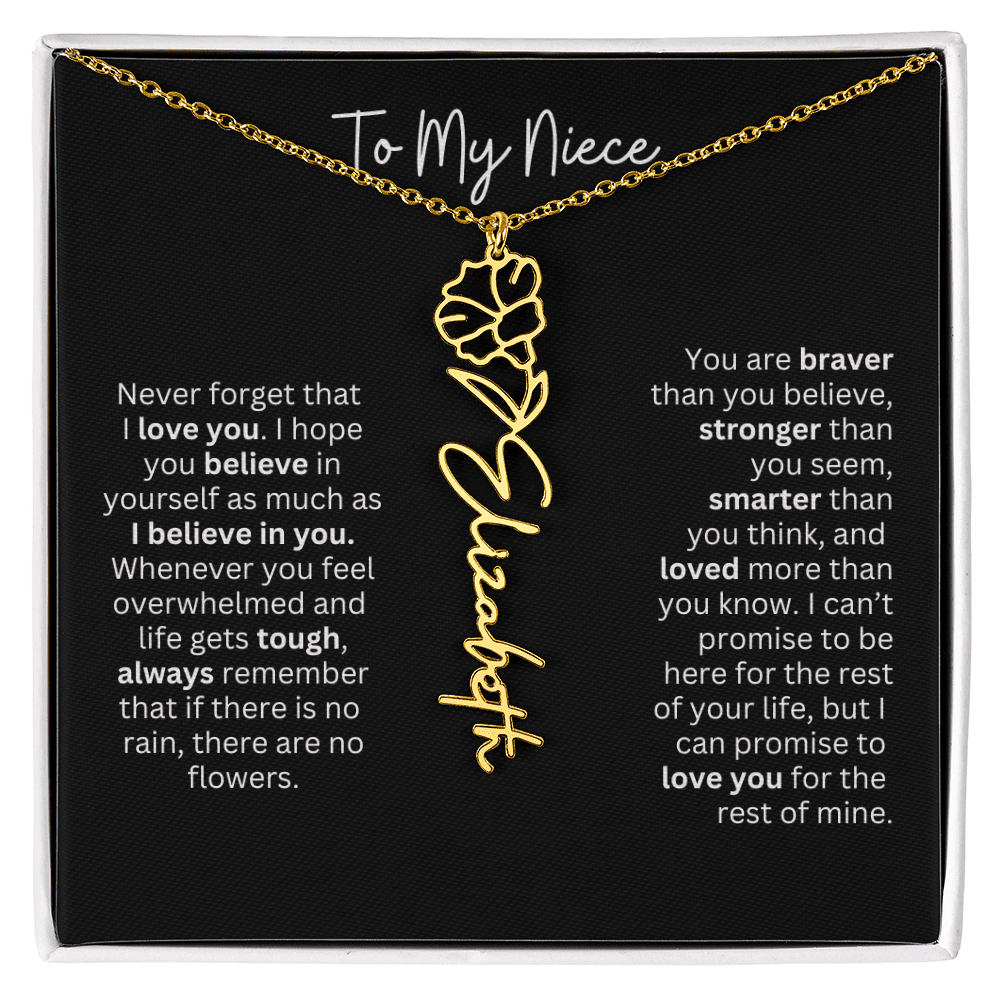 To My Niece Necklace - Personalized Name Jewelry - Ever Trendy Essentials