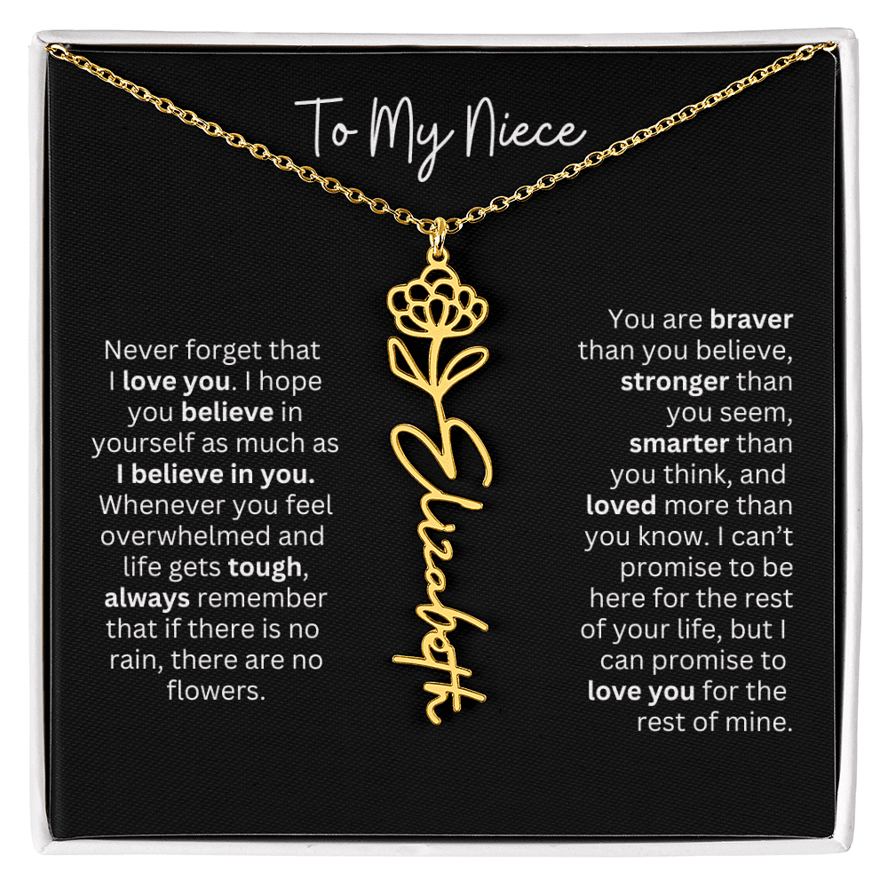 To My Niece Necklace - Personalized Name Jewelry - Ever Trendy Essentials